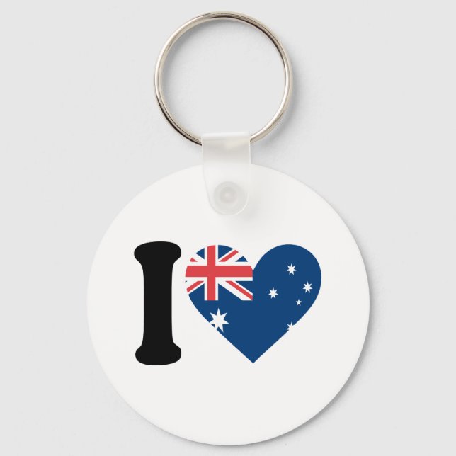 I Liebe Australien Schlüsselanhänger (Vorderseite)