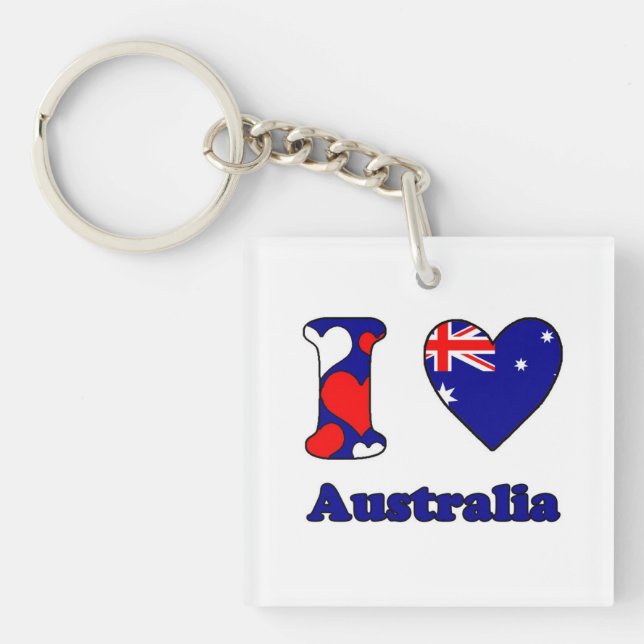I Liebe Australien Schlüsselanhänger (Vorderseite)