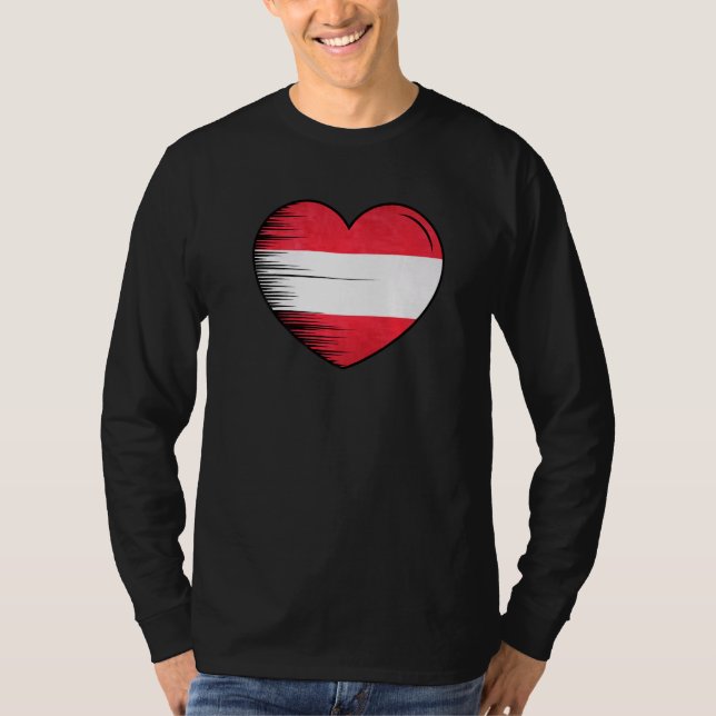 I Liebe Austria My Zuhause My Country Heart Austri T-Shirt (Vorderseite)
