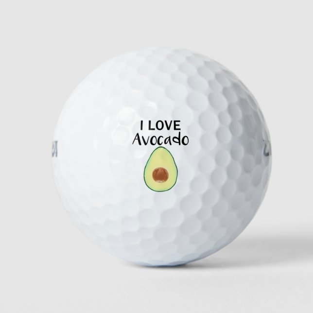 I Liebe avocado fruit Golfball (Vorderseite)