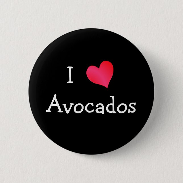 I Liebe Avocados Button (Vorderseite)