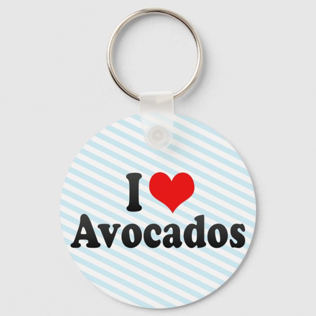 I Liebe Avocados Schlüsselanhänger (Vorderseite)