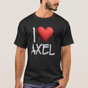 I Liebe Axel Name Personalisiert Men Typ BESTE FRE T-Shirt