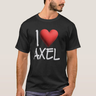 I Liebe Axel Name Personalisiert Men Typ BESTE FRE T-Shirt