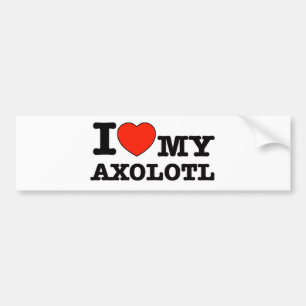 I Liebe Axolotl Autoaufkleber