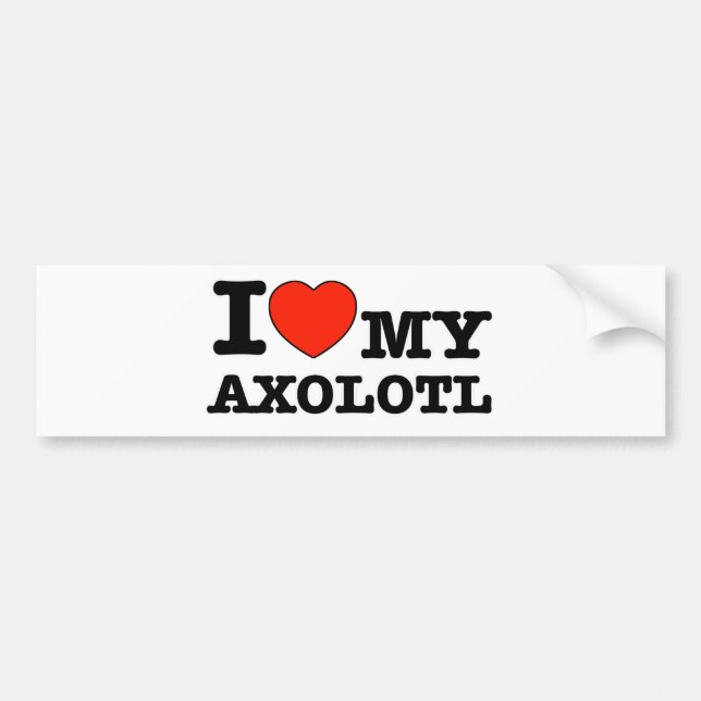I Liebe axolotl Autoaufkleber (Vorne)