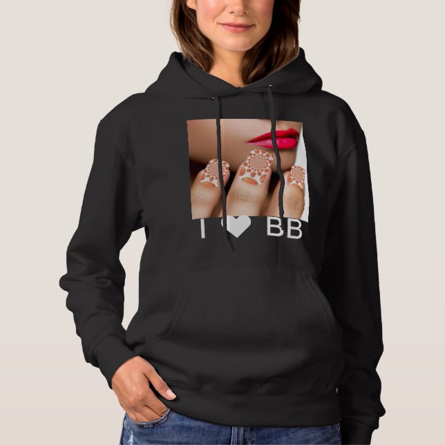 I LIEBE B HOODIE (Vorderseite)