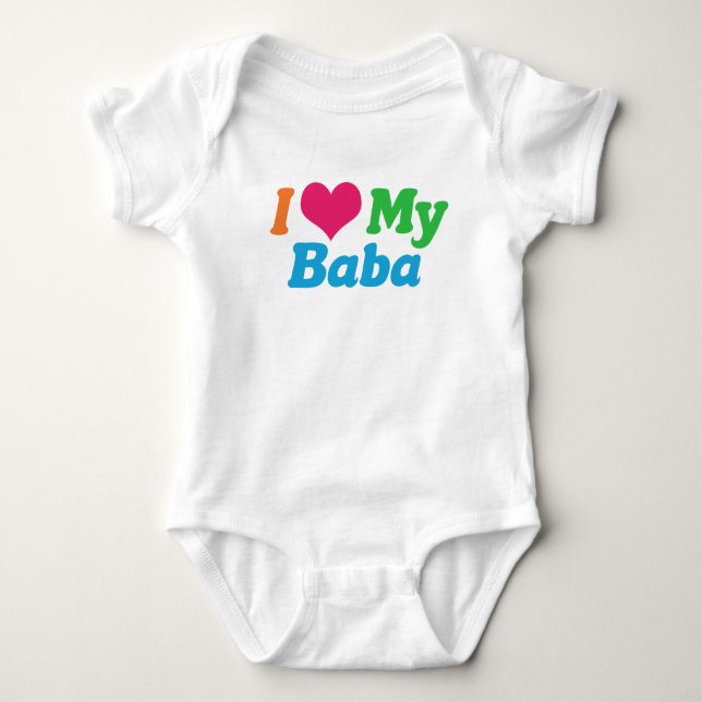 I Liebe Baba Baby Strampler (Vorderseite)