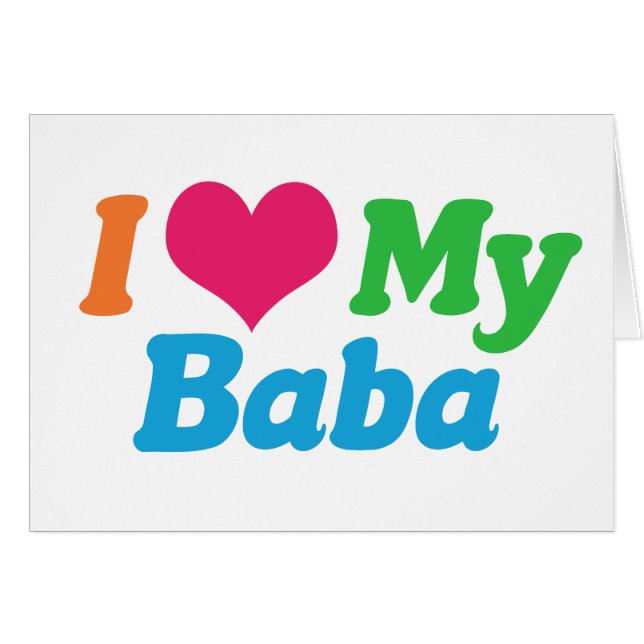 I Liebe Baba Card (Vorderseite (Horizontal))