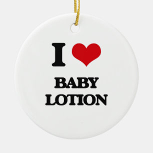 I Liebe-Baby-Lotion Keramikornament