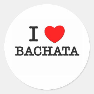 I Liebe Bachata Runder Aufkleber