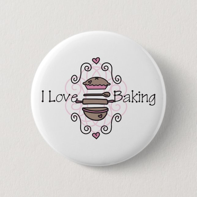 I Liebe Backen Button (Vorderseite)
