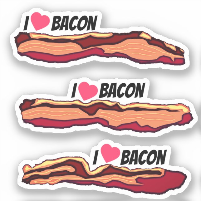 I Liebe Bacon Aufkleber (Vorderseite)