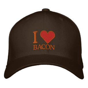 I LIEBE BACON BESTICKTE KAPPE