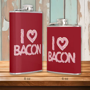 I Liebe Bacon Flachmann