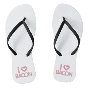 I Liebe Bacon Flip Flops