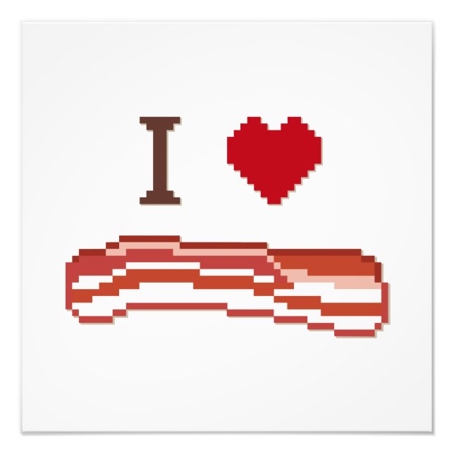 I Liebe Bacon Fotodruck (Vorne)