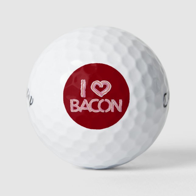 I Liebe Bacon Golfball (Vorderseite)