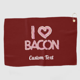 I Liebe Bacon Golfhandtuch