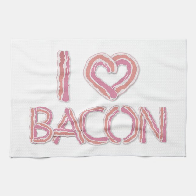 I Liebe Bacon Handtuch (Horizontal)