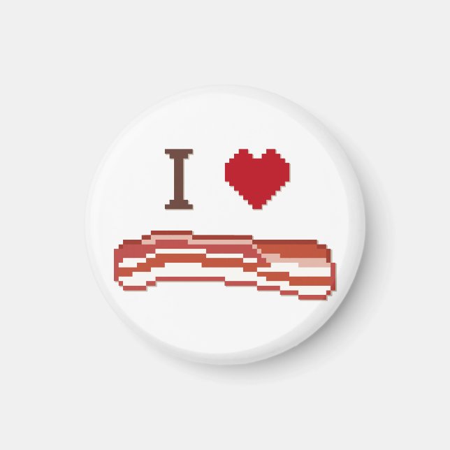 I Liebe Bacon Magnet (Vorne)
