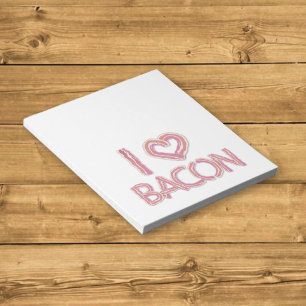 I Liebe Bacon Notizblock