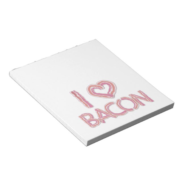 I Liebe Bacon Notizblock (angewinkelt)