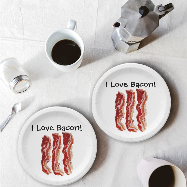 I Liebe Bacon Pappteller (Von Creator hochgeladen)