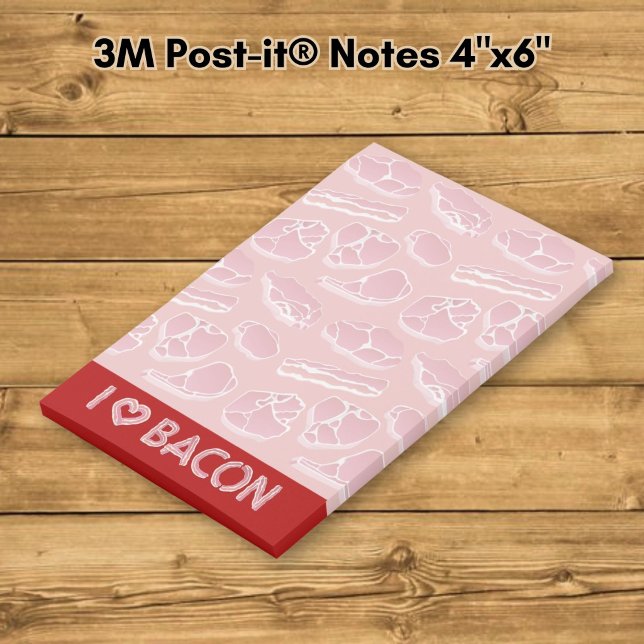 I Liebe Bacon Post-it Klebezettel (Von Creator hochgeladen)