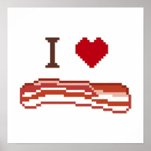 I Liebe Bacon Poster