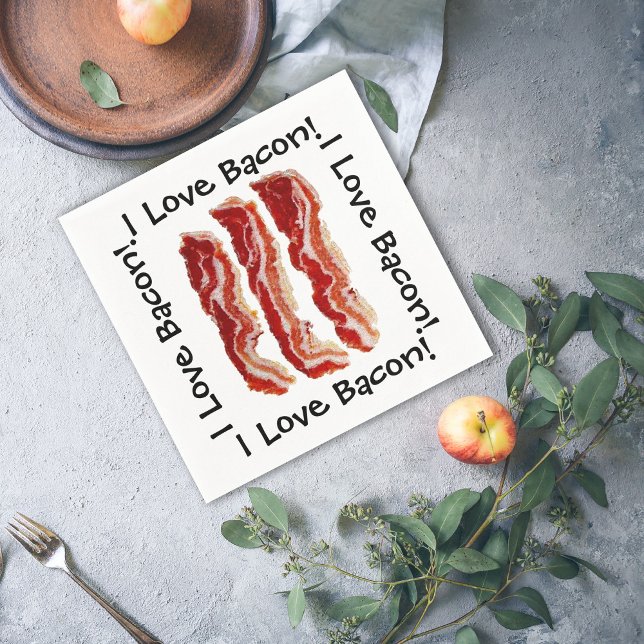 I Liebe Bacon Serviette (Von Creator hochgeladen)
