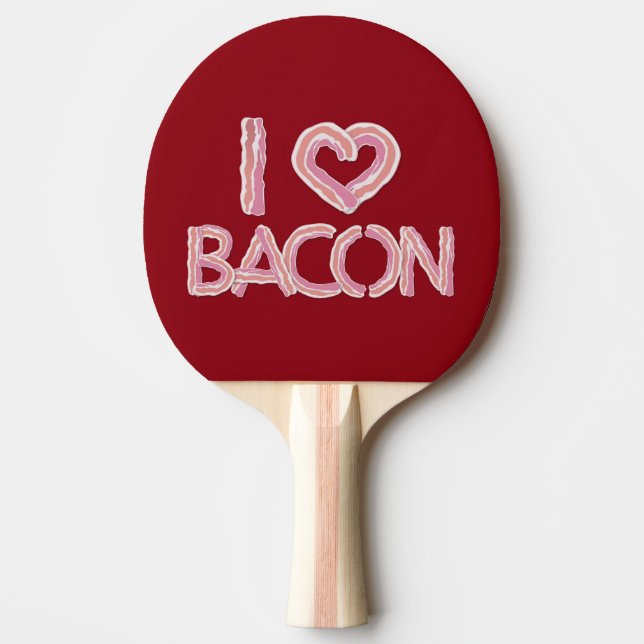 I Liebe Bacon Tischtennis Schläger (Vorderseite)