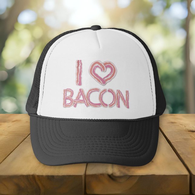 I Liebe Bacon Truckerkappe (Von Creator hochgeladen)