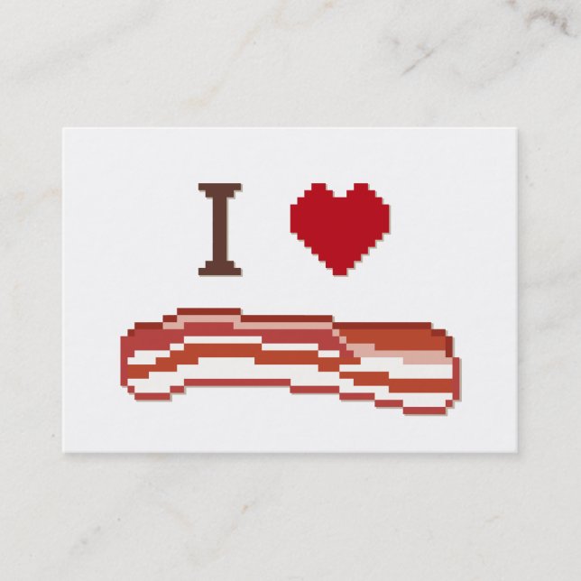 I Liebe Bacon Visitenkarte (Vorderseite)
