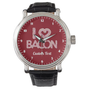I Liebe Bacon Wrist Watch Armbanduhr