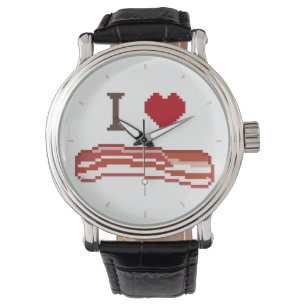 I Liebe Bacon Wrist Watch Armbanduhr