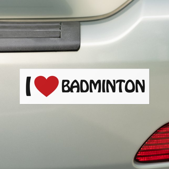 I Liebe Badminton Autoaufkleber (Auf Auto)