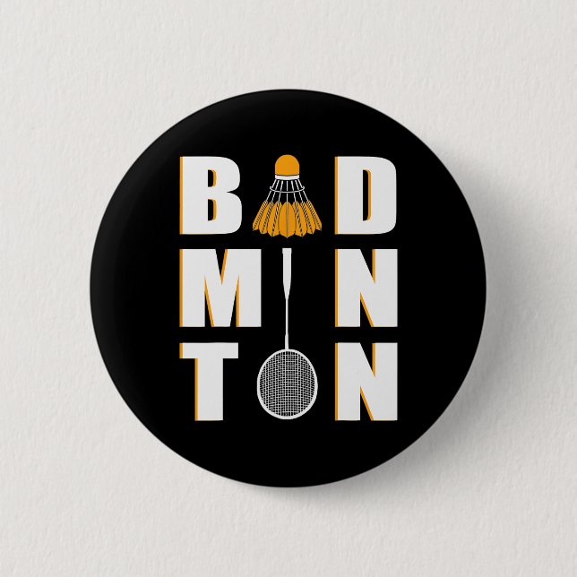 I Liebe Badminton - Badminton Button (Vorderseite)