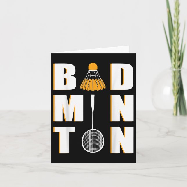 I Liebe Badminton - Badminton Karte (Vorderseite)