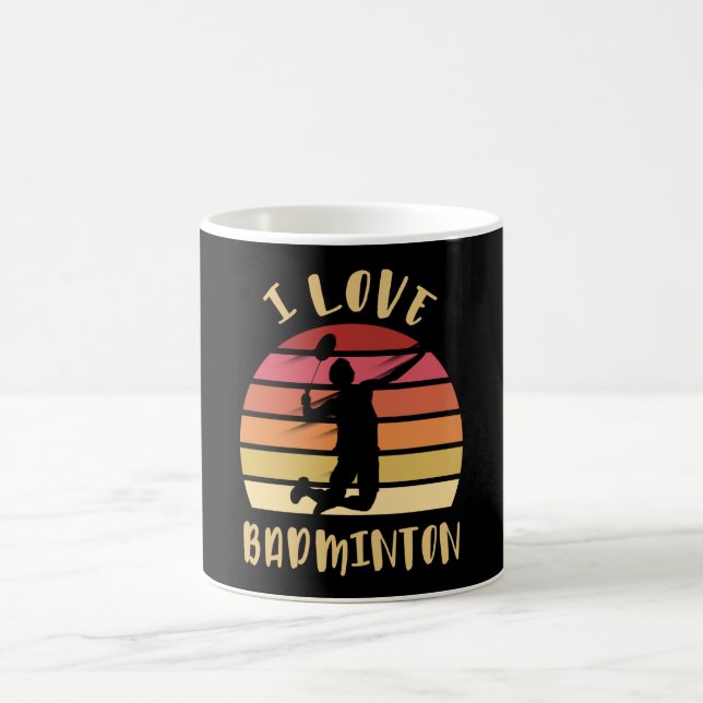 I Liebe Badminton Jump Smash Kaffeetasse (Mittel)