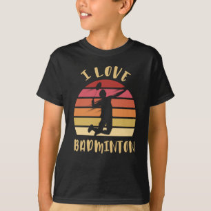 I Liebe Badminton Jump Smash T-Shirt