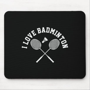 I Liebe Badminton Player Geschenk Retro Style Mousepad