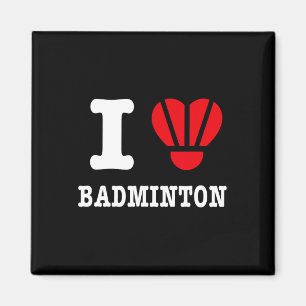 I Liebe Badminton T-Shirt - Funny Shuttle Heart Pa Magnet