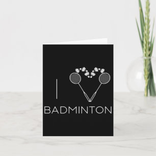 I Liebe Badminton Team Player Coach Karte