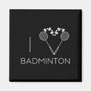 I Liebe Badminton Team Player Coach Magnet