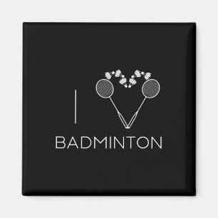 I Liebe Badminton Team Player Coach Magnet