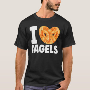I Liebe Bagels Feinschmecker Brot Bäckerei jüdisch T-Shirt