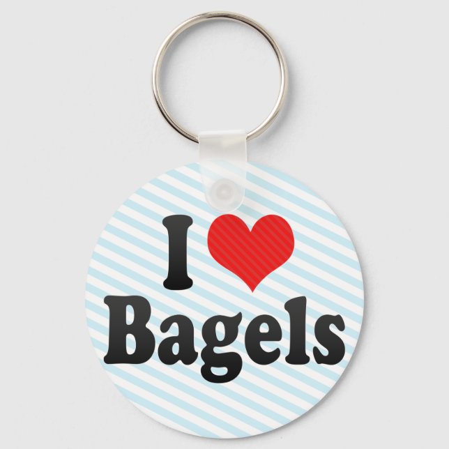 I Liebe Bagels Schlüsselanhänger (Vorderseite)