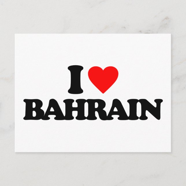 I LIEBE BAHRAIN POSTKARTE (Vorderseite)