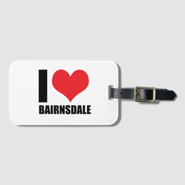 I Liebe Bairnsdale Gepäckanhänger (Vorderseite (Horizontal))